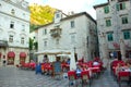 Charming town square in Kotor, Montenegro