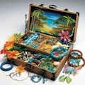 Charming Tropics: Tropical Beading and Jewelry-making Kit Royalty Free Stock Photo