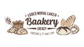 Rustic Bakery Sign: Artisan Bread and Pastry Shop, vector design Generative AI Royalty Free Stock Photo
