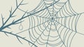 Rustic Spider Web with Dew, Natural Beauty Morning Fog Vector, vector design Generative AI Royalty Free Stock Photo