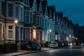 Charming Victorian Homes at Blue Hour