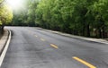 A charming view of a country road in the sun..