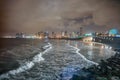 Charming view of the night Tel Aviv Royalty Free Stock Photo