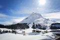Charming village of Lech, a ski resort in Austria at Winter Royalty Free Stock Photo