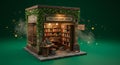The Liteaury Nook: Enchanting Miniature Bookstore Royalty Free Stock Photo