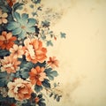 Charming vintage wallpaper patterns offer a quirky backdrop with text space