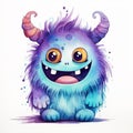 Charming watercolor monster that will capture your heart
