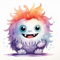 Charming watercolor monster that will capture your heart