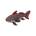 Charming Watermole Fish Illustration with Unique Features Royalty Free Stock Photo