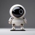 Charming White Robot Toy With Minimalist Design And 4k Hd Technology