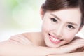 Charming woman Smile face