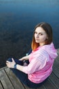 Charming young girl have rest Royalty Free Stock Photo