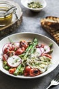 Charred Asparagus, Cherry tomato with Burrata Salad