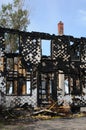 charred house in Sainte Madeleine de la Ri