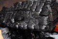 Charred log Royalty Free Stock Photo