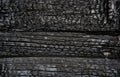 Charred log wall texture Royalty Free Stock Photo