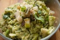 Charred poblano guacamole