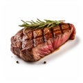 Fine Attention To Anatomy: A Stunning Steak On White Background