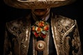 Charro Suit is the quintessential attire for Mexican Mariachi musicians, featuring a wide-brimmed sombrero