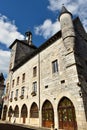 The facade of the Raymondie palace, current town hall of Martel in the Lot Royalty Free Stock Photo