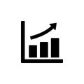 Chart arrow up graph bar histograms icon. Simple business performance icons for ui and ux, website or mobile application
