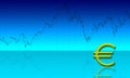 Chart background and Euro Royalty Free Stock Photo