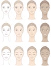 Chart of Beautiful Woman complexion