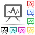 chart on the board multi color style icon. Simple thin line, outline vector of web icons for ui and ux, website or mobile Royalty Free Stock Photo