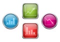 Chart buttons Royalty Free Stock Photo