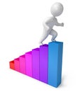 Chart climbing people Royalty Free Stock Photo