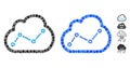 Chart Cloud Composition Icon of Circle Dots