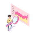 Chart with Horizontal Scale on Rectangle Vector