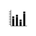 chart columns icon. Element of web icon with one color for mobile concept and web apps. Isolated chart columns icon can be used Royalty Free Stock Photo