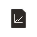 Chart, data, file vector icon. Simple element illustration from UI concept. Chart, data, file vector icon. Finance concept vector Royalty Free Stock Photo