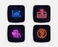 Chart, Education and Contactless payment icons. Question mark sign. Vector