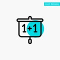 Chart, Education, Presentation, School turquoise highlight circle point Vector icon