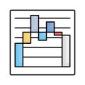 Chart fill vector icon which can easily modify or edit
