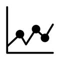 Chart  glyph flat icon Royalty Free Stock Photo