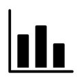 Chart  glyph flat icon Royalty Free Stock Photo