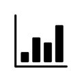 Chart glyph flat  icon Royalty Free Stock Photo