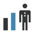 Chart graph icon Royalty Free Stock Photo