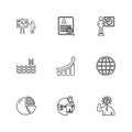 chart , graph , percentage , navigation , share , eps icons set Royalty Free Stock Photo