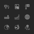 chart , graph , percentage , navigation , share , eps icons set Royalty Free Stock Photo