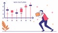 NOx outliers chart, data anomaly detection analysis graph vector design Generative AI
