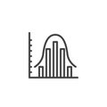 Chart histogram line icon