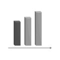 Chart icon, black monochrome style Royalty Free Stock Photo