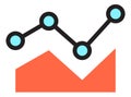 Chart icon. Data analysis symbol. Statistic report sign