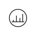 Chart icon Outline vector for web ui Royalty Free Stock Photo