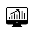 Chart glyph flat icon Royalty Free Stock Photo