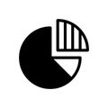 Chart glyph flat  icon Royalty Free Stock Photo